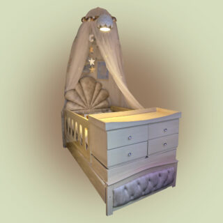 Cama cuna con cambiador