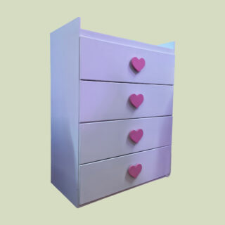 Mueble cajonera organizador niña corazones